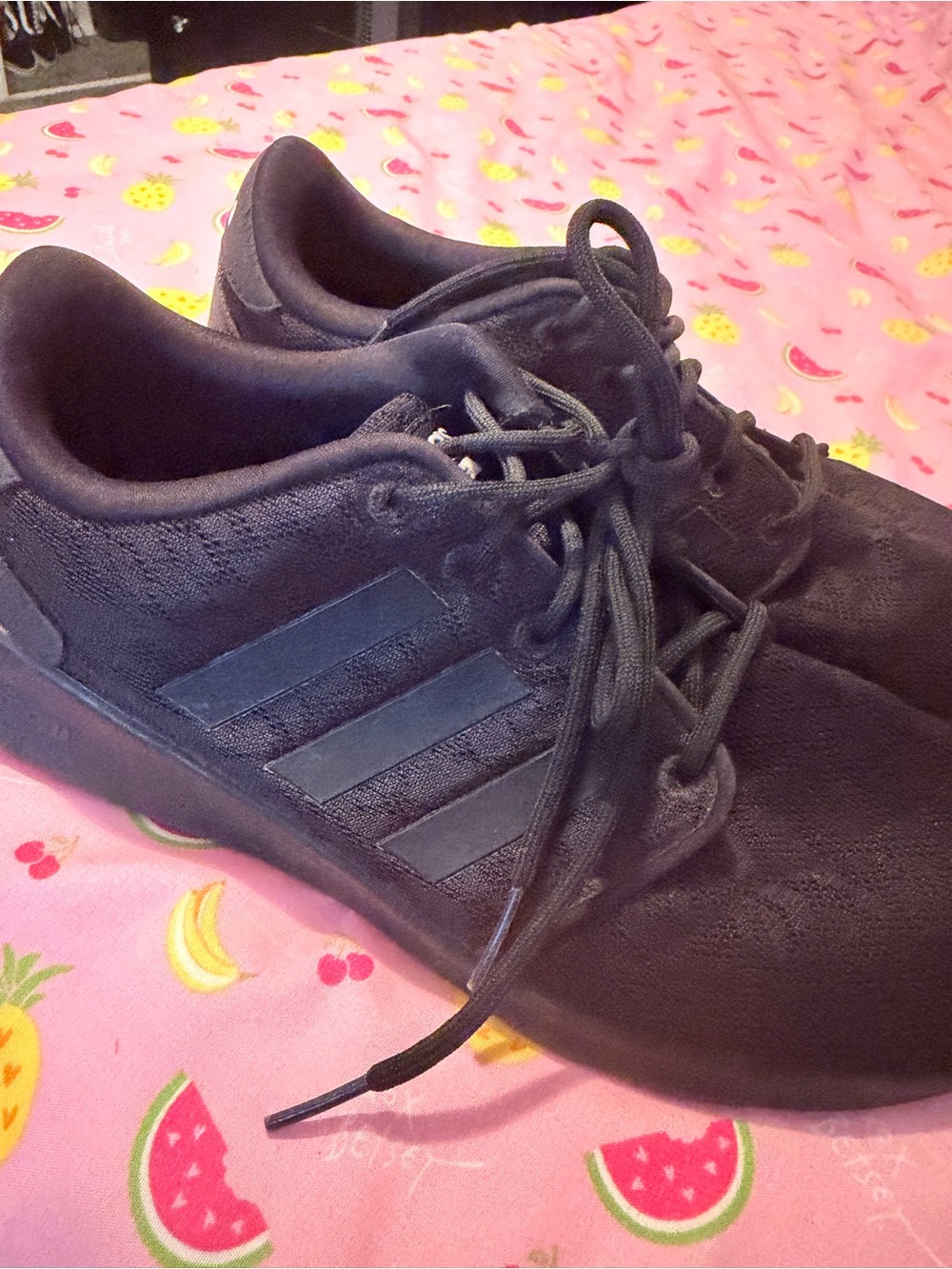 adidas Women's Black Athletic Lace-Up Sneakers